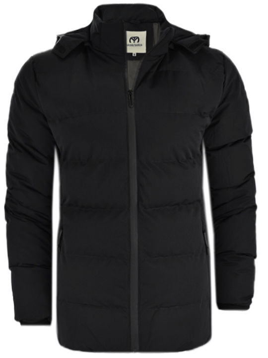 Makis Tselios Fashion Men's Winter Puffer Jacket Black