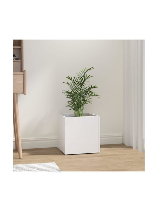 vidaXL Planter Box 40x40cm în Culoare Alb 808798