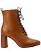 Mourtzi Leather Women's Ankle Boots Tabac Brown