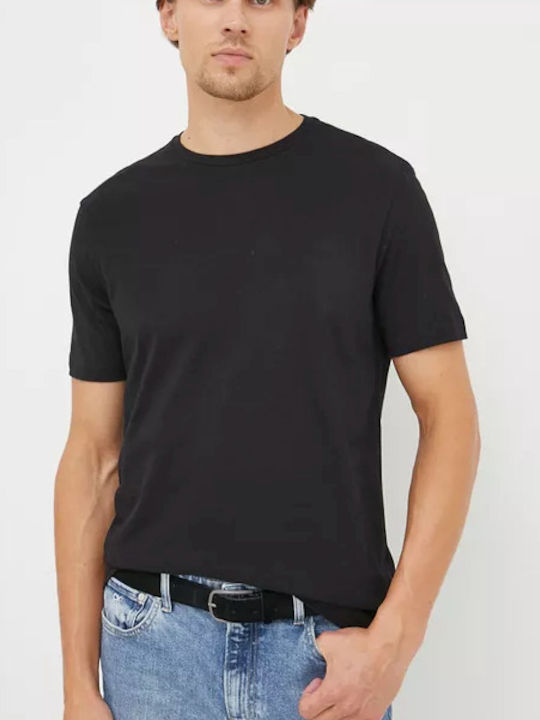 Trussardi Ανδρικό T-shirt Μαύρο με Στάμπα