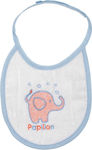 Papillon Kids Bib from 100% Cotton with Lace Band Blue for 0 m+