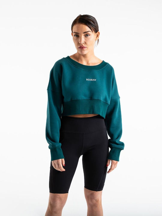 Women's Sweatshirt Without Hood Boxraw Johnson - Teal