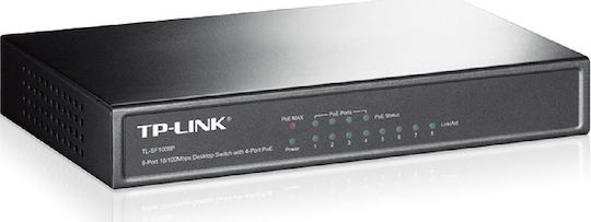 TP-LINK TL-SF1008P v8 Неуправляем L2 PoE Switch с 8 Портове Ethernet