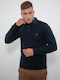 Herrenblusen Polo T-Shirt Marineblau/Braun