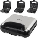 Zilan Sandwich Maker with Removable Plates for for 2 Sandwiches Sandwiches 800W Inox