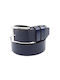 LEATHER BELT 4 CM COLOUR BLUE L-319/4