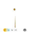 GloboStar Tears Modern Lamp Wall with Integrated LED and Adjustable White Light Gold 3.2x51.5cm