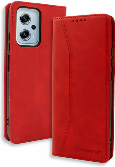 Bodycell Wallet Δερματίνης Κόκκινο (Poco X4 GT 5G)