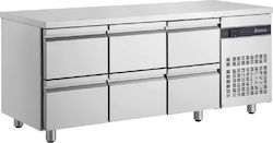 Inomak Commercial Refrigerator 270lt with 3 Doors and 6 Drawers 0/+10°C L179xD70xH88cm Inomak Commercial Refrigerator 270lt with 3 Doors and 6 Drawers 0/+10°C L179xD70xH88cm