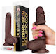 IntoYou Like True Sliding-Skin Realistic Cock Ρεαλιστικό Dildo με Όρχεις και Βεντούζα Brown 13cm
