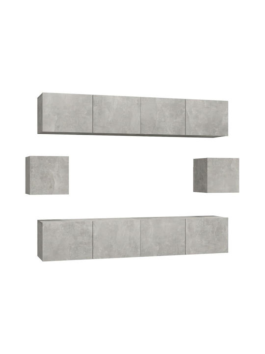 Wohnzimmer TV-Einheit Grey Concrete L80xB30xH30cm