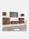Wohnzimmer TV-Einheit Smoky Oak L80xB30xH30cm
