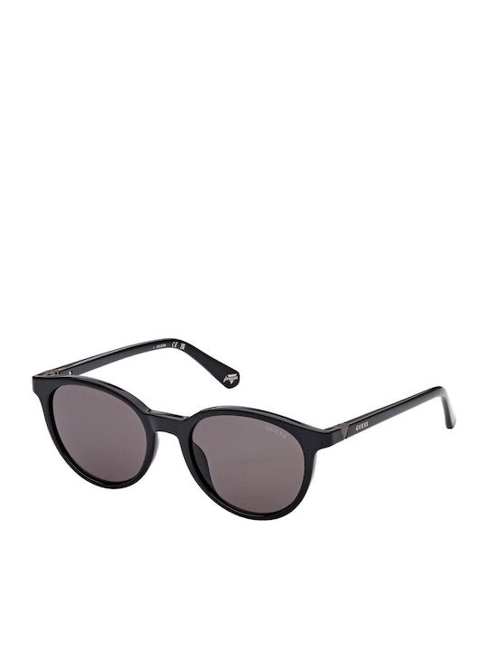 Guess Unisex Sunglasses with Black Tartaruga Horn-Rimmed Frame and Grey Lenses GU5216 01A