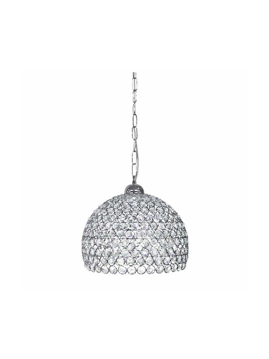 Heronia Chris/30 1L Pendant Lamp with Crystals E27 Silver
