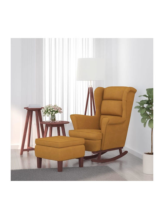 Rocking Armchair with Footstool Brown 78x93x97cm