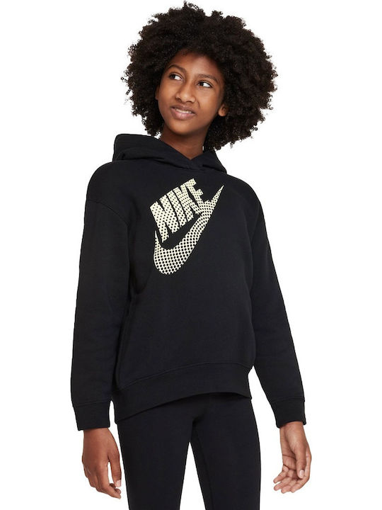 Nike Детски Суичър с Качулка Черен NSW