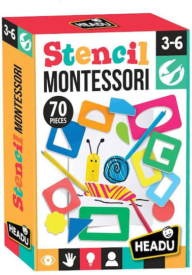 Headu Stencil Montessori Εκπαιδευτικό Παιχνίδι Γνώσεων για 3-6 Ετών