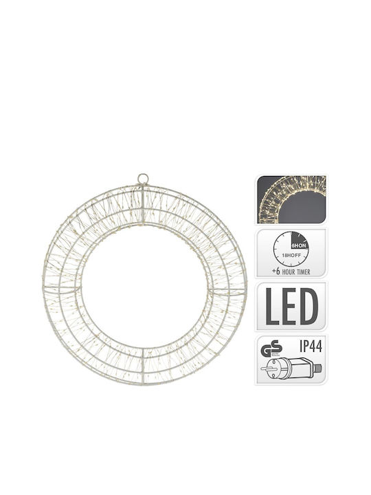Crăciun Decorativ Coroană de flori cu lumină LED Electric cu Diametru 50cm.