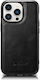 iCarer Leather Oil Wax Back Cover Δερμάτινο Μαύ...