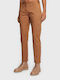 Women's Chino Trousers Slim Fit Tabac Brownc Brown