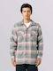 Smash Μακρυμάνικo Φανελένιο Overshirt σε Κανονική Γραμμή Καρό Ροζ