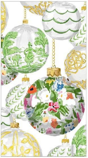 Caspari Savannah Set of Christmas Napkins Disposable L19.7xW10.8cm. 15pcs