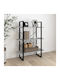 Grey Bookcase 80x30x105cm
