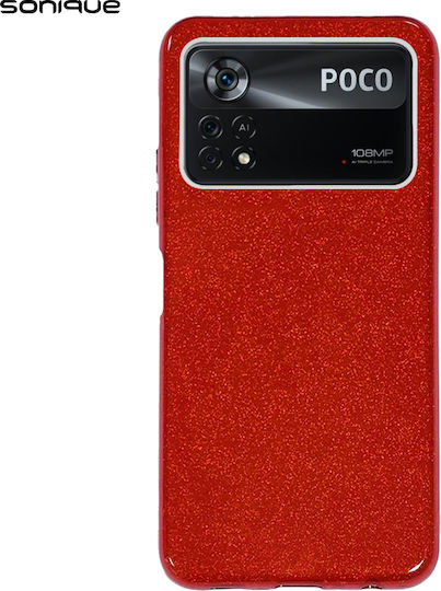 Sonique Shiny Back Cover Σιλικόνης Κόκκινο (Poco X4 Pro 5G)