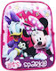 Setino Minnie Mouse & Daisy School Backpack For Kindergarten With Water Bottle Holder Pink 25 x 11 x 32cm