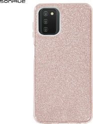 Sonique Shiny Umschlag Rückseite Silikon Rosa (Galaxy A03s)
