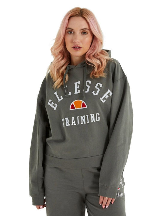Ellesse Giovane Cropped Γυναικείο Φούτερ Γκρι
