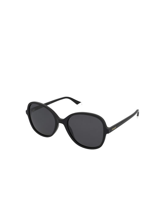 Polaroid Women's Sunglasses with Black Plastic Frame and Gray Polarized Lens PLD4136/S 807/M9