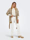 Only Long Women's Knitted Cardigan Sandy Brown