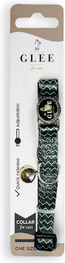 Glee Zig Zag Katzenhalsband mit Glöckchen Grün