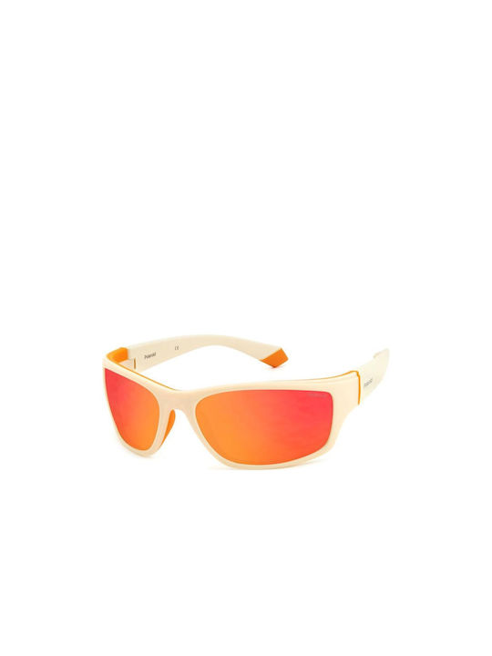 Polaroid Γυαλιά Ηλίου με Μπεζ Κοκκάλινο Σκελετό και Πορτοκαλί Polarized Καθρέφτη Φακό PLD2135/S IXN/OZ