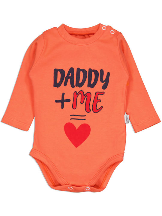 Puan Baby Baby Bodysuit Set Long-Sleeved Orange