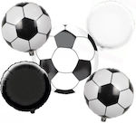 Set of 5 Balloons Foil White Round