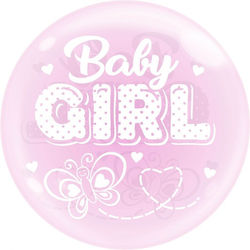 Balloon Jumbo Girl Birth Round Pink 51cm