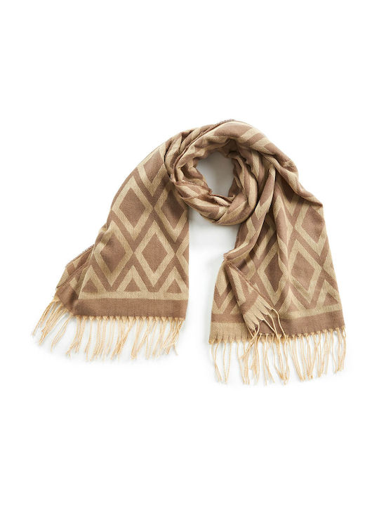 Verde Women's Wool Scarf Beige