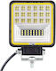 M-Tech Τετράγωνος Προβολέας Αυτοκινήτου LED 12 / 24V 42W 10.8cm με Λευκό Φωτισμό 1τμχ