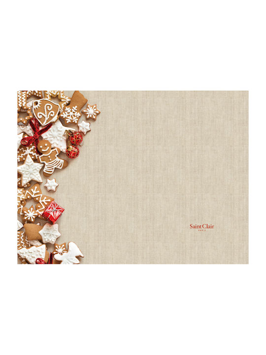 Saint Clair Weihnachtlich Tischsets Stoff Beige...