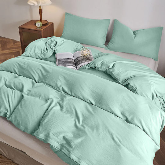 Lino Home Moderna Pillowcase Set Mint 50x70cm.