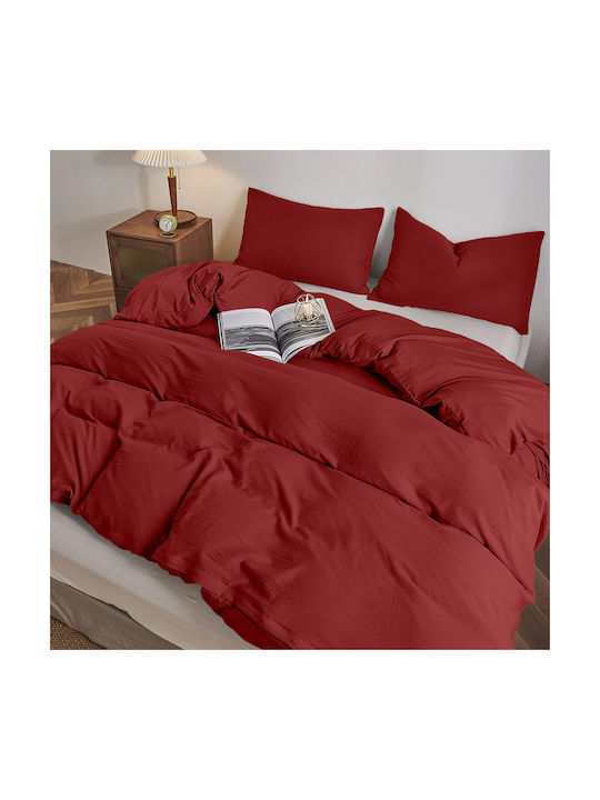 Lino Home Moderna Set Față de Pernă Bordeaux 50...