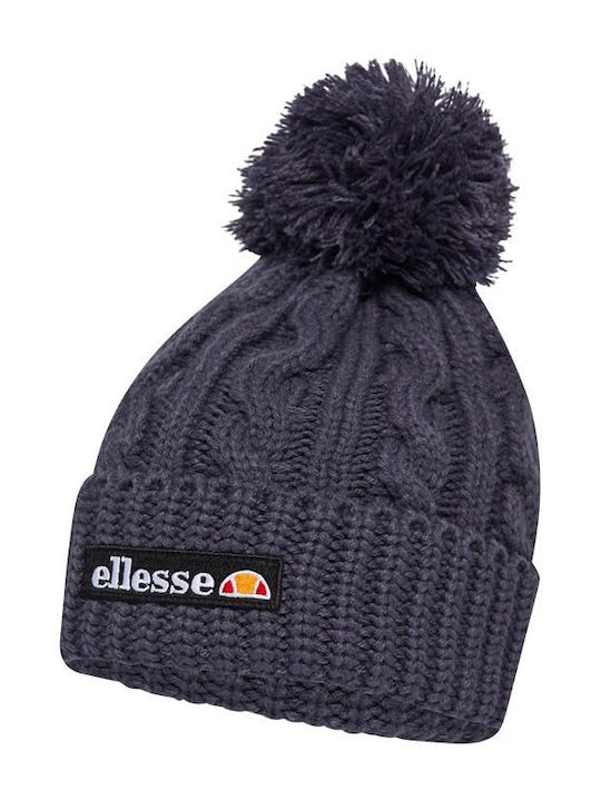 Jaida Pom Pom Beanie Frauen Beanie mit Strickmuster in Marineblau Farbe