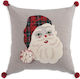 Nef-Nef Homeware Weihnachtsdekoratives Kissen Alfredo Platz Gray 45x45cm