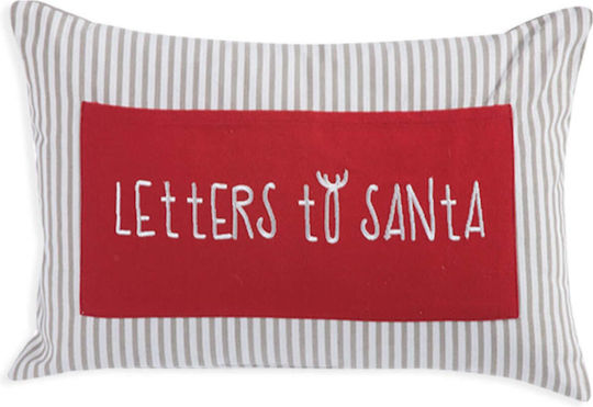 Nef-Nef Homeware Christmas Decorative Pillow Tiffani Letters Rectangular Red 30x45cm