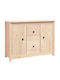 Wooden Buffet with Drawers Natural L100xW35xH74cm