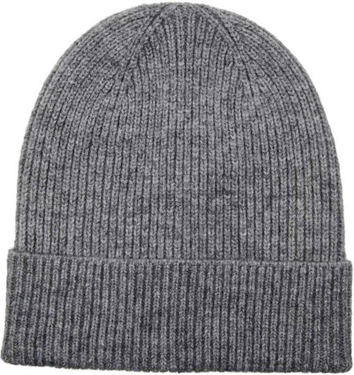 Beanie Beanie with Rib Knit in Gray color