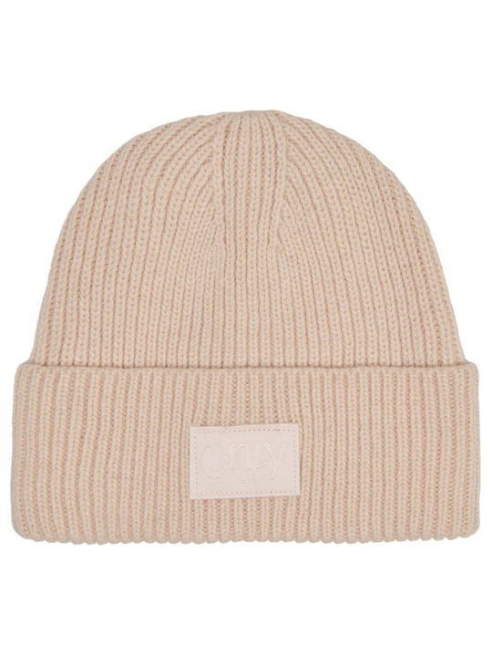 Only 15270052 Ribbed Beanie Cap Pearl