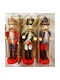 Christmas Nutcracker Wooden Black 12cm (3pcs)